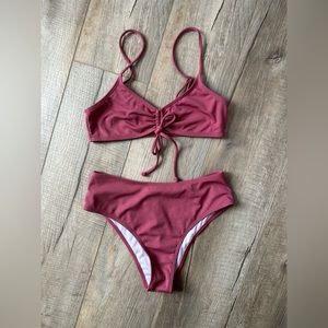 High waisted Pink Bikini